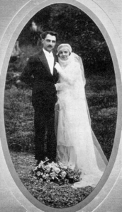 Svatební fotka Marcela Petiota a Georgette Lablaisové